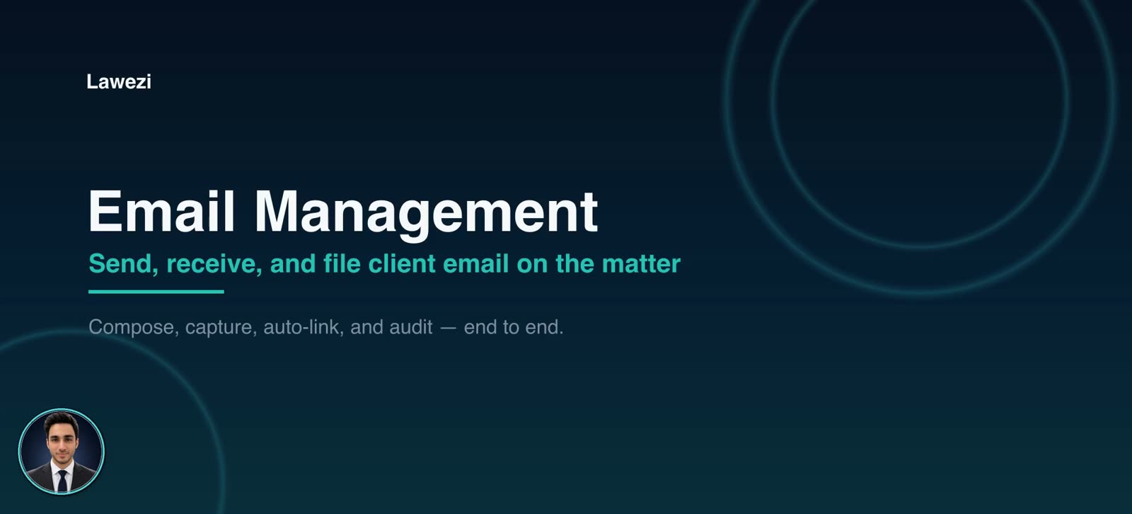Client email, captured on the matter preview